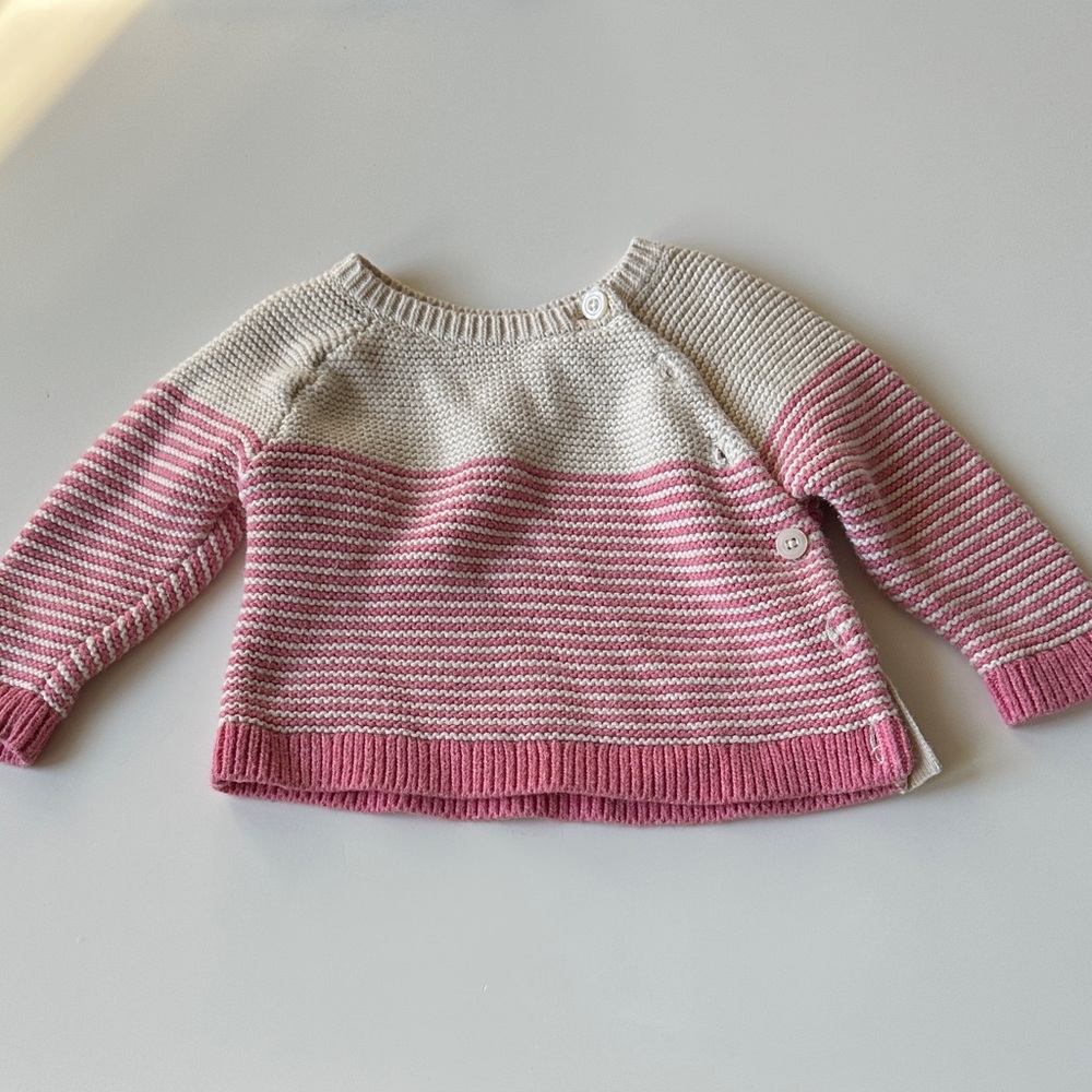 Baby Gap Pink and Cream Baby Sweater